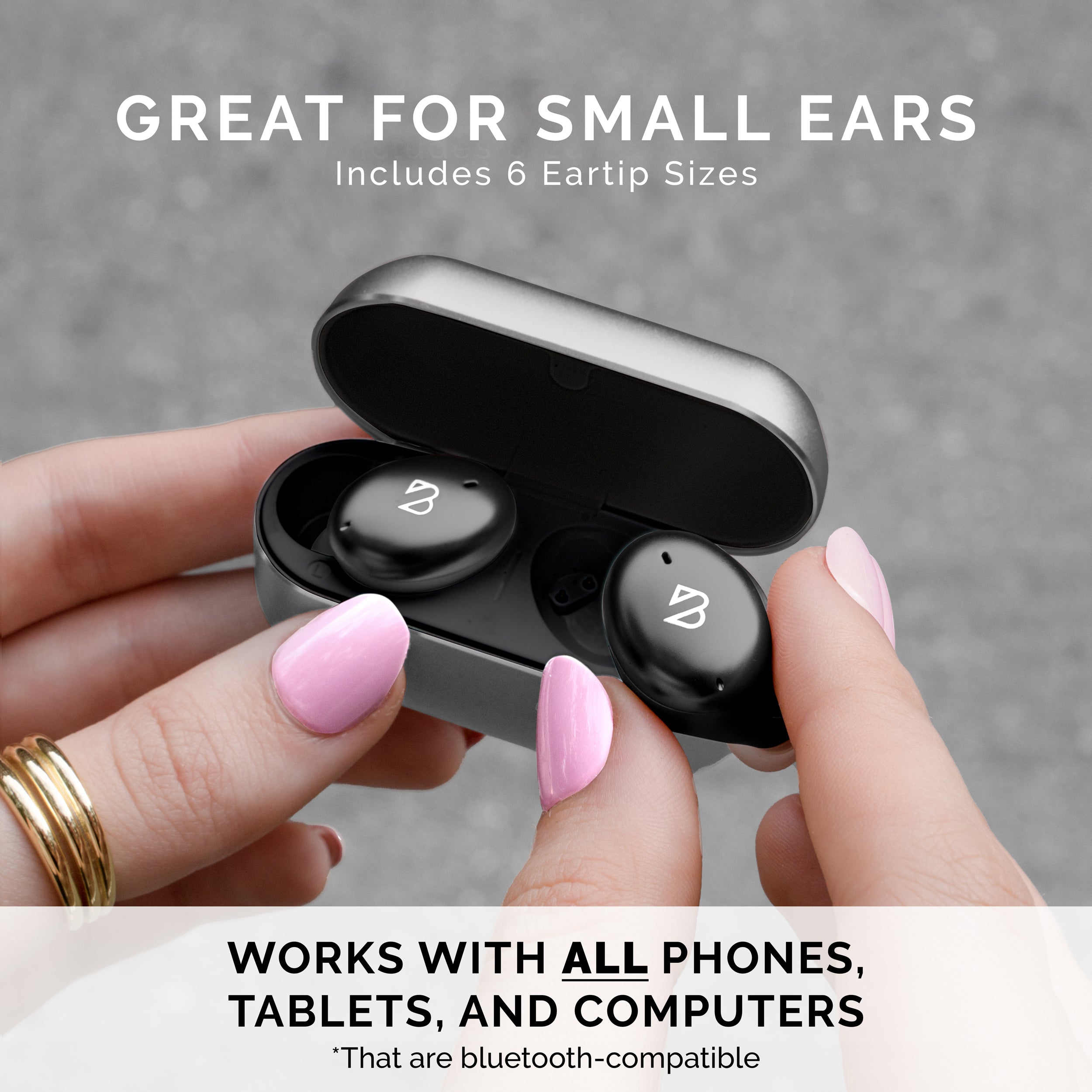 True wireless 2024 earbuds small ears